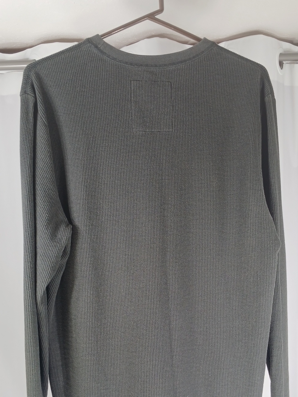 Timberland large cotton blend Men’s Black Waffle-Knit pullover - Picture 7 of 8